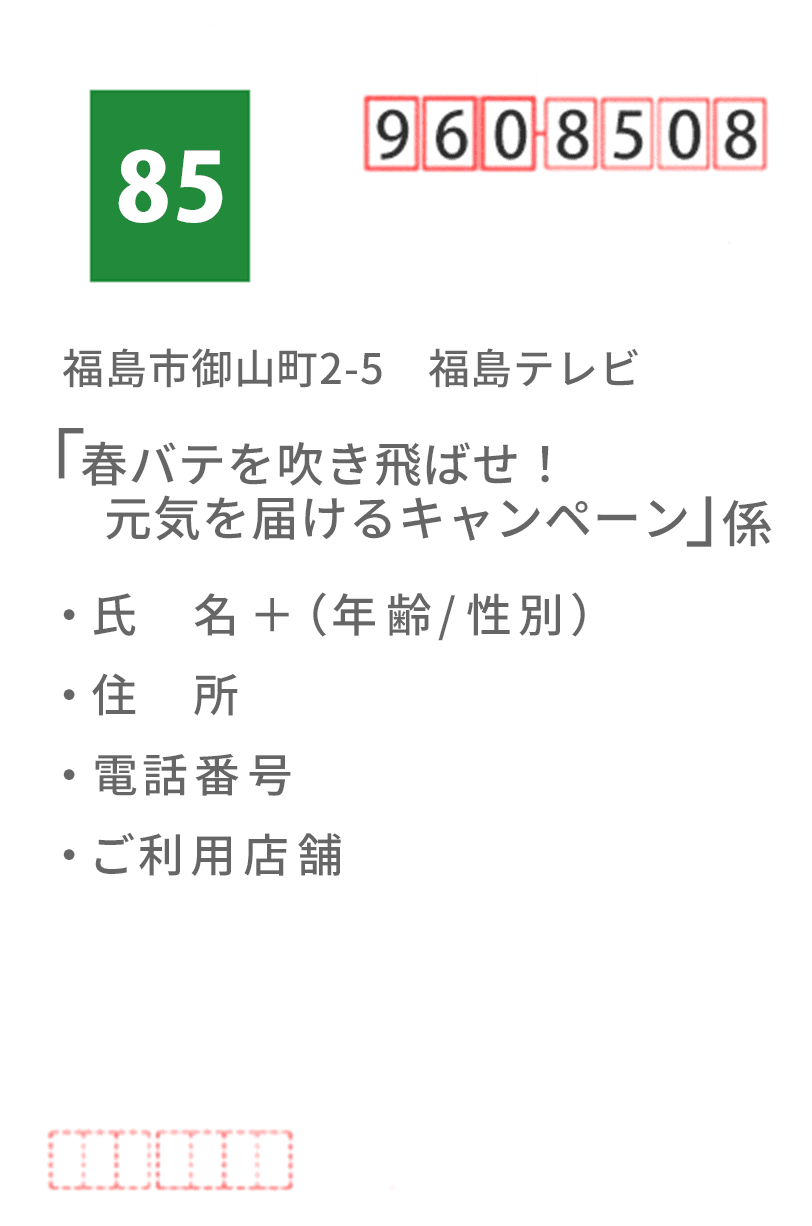 はがき表面記入例画像